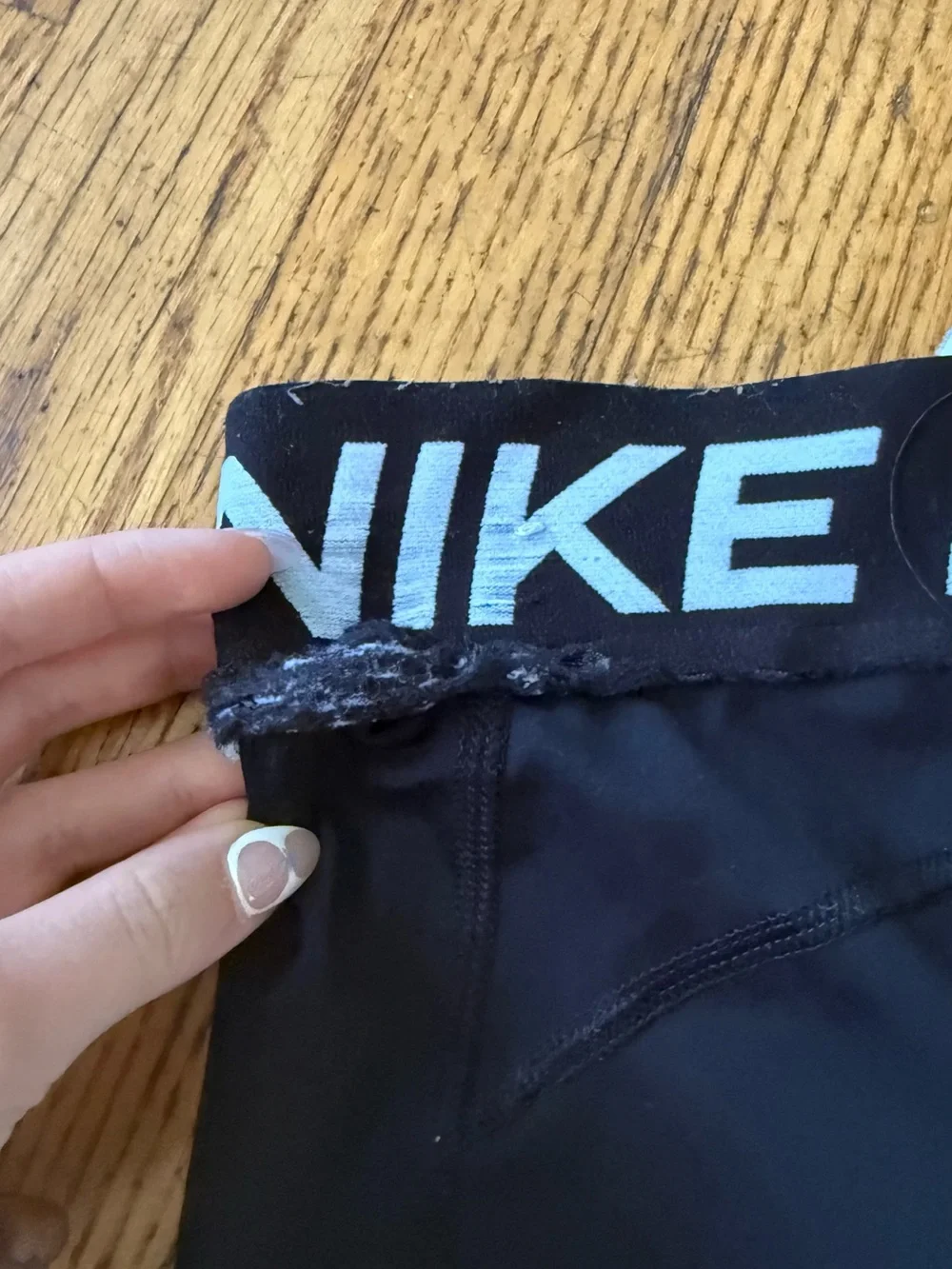Nike Black Athletic Compression Shorts with White Logo